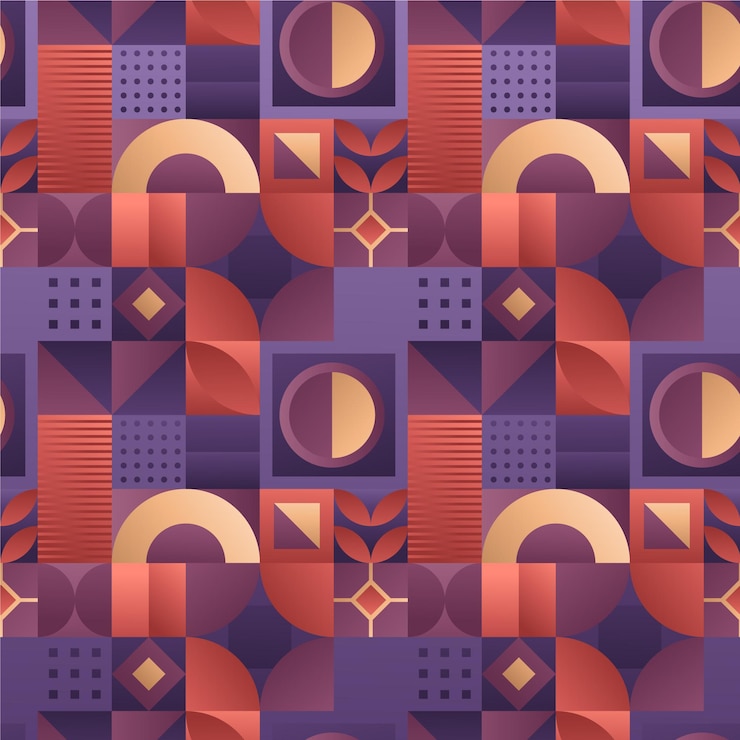 Vector gratuito diseño de patrón de mosaico degradado