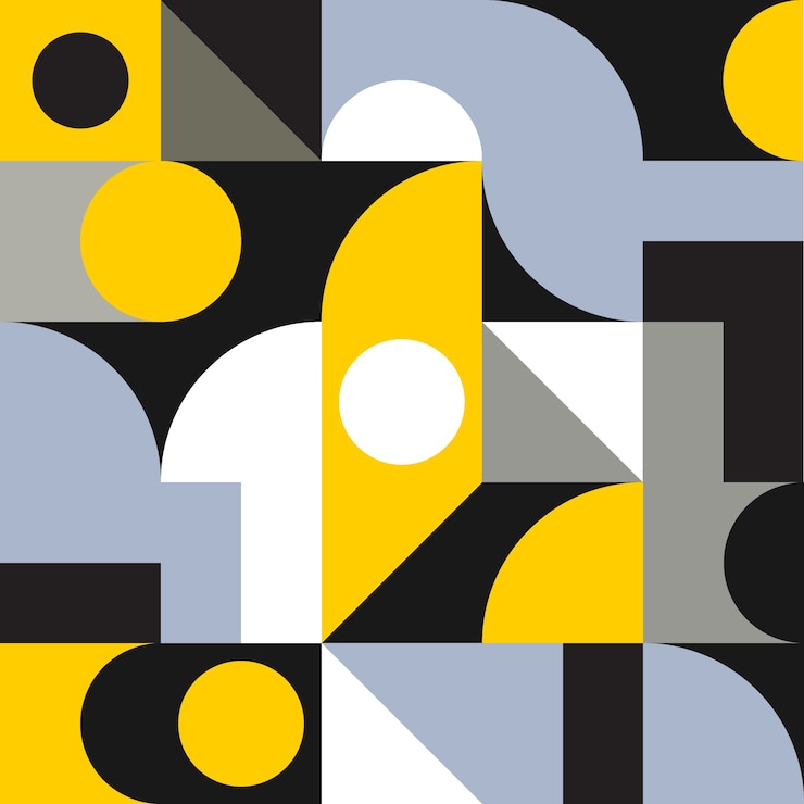 Vector gratuito diseño de patrón de mosaico geométrico plano