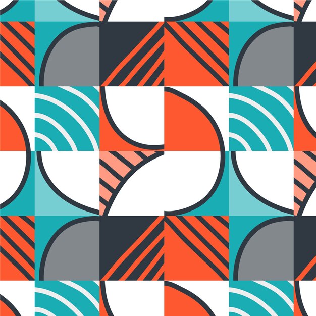 Diseño de patrón de mosaico geométrico plano