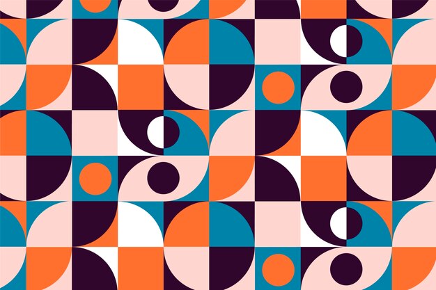 Diseño de patrón de mosaico geométrico plano