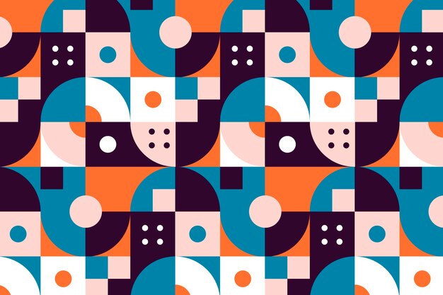 Diseño de patrón de mosaico geométrico plano