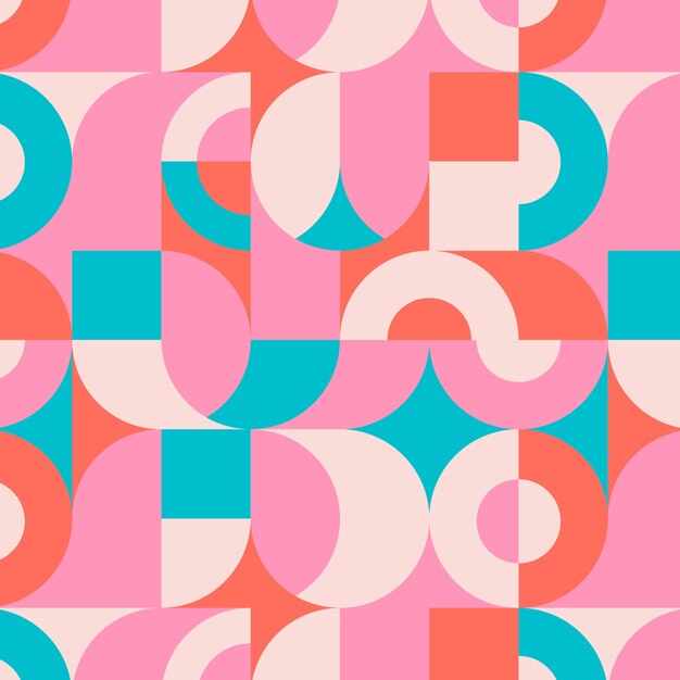 Diseño de patrón de mosaico geométrico plano