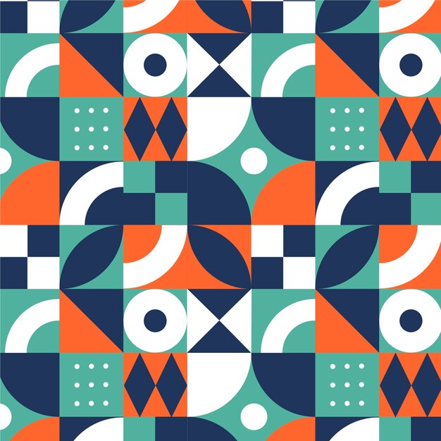 Diseño de patrón de mosaico geométrico plano