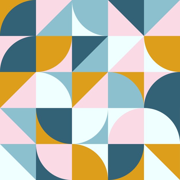 Diseño de patrón de mosaico geométrico plano