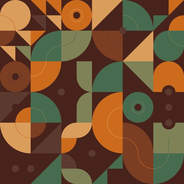 Diseño de patrón de mosaico geométrico plano