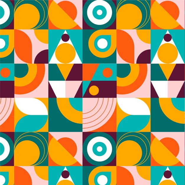 Diseño de patrón de mosaico geométrico plano