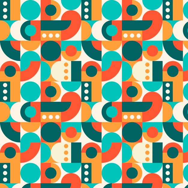 Diseño de patrón de mosaico geométrico plano