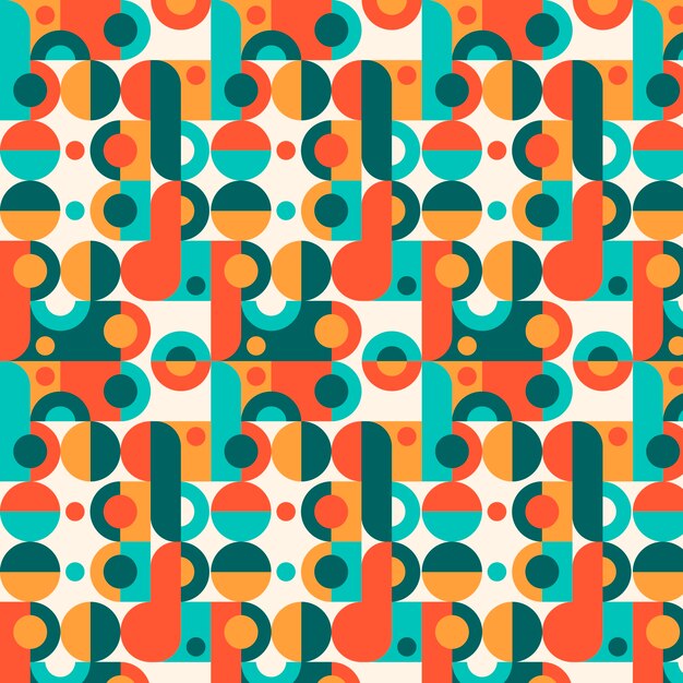 Diseño de patrón de mosaico geométrico plano