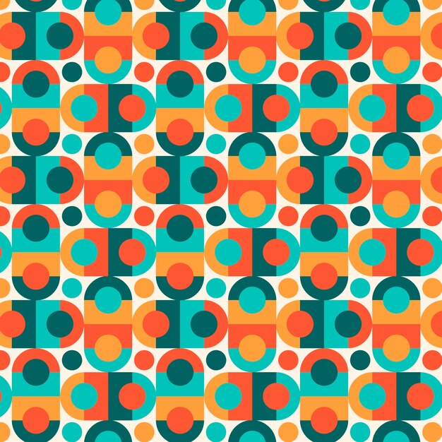 Diseño de patrón de mosaico geométrico plano