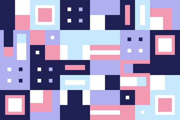 Diseño de patrón de mosaico geométrico plano