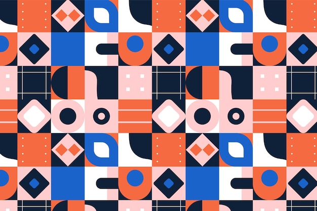Diseño de patrón de mosaico geométrico plano