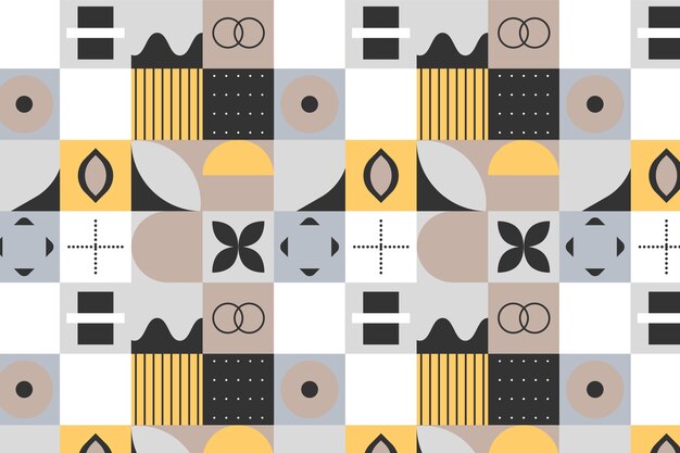 Diseño de patrón de mosaico geométrico plano