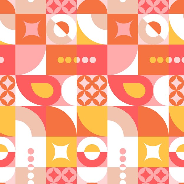 Diseño de patrón de mosaico geométrico plano