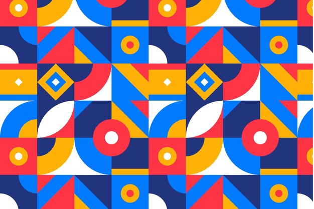 Diseño de patrón de mosaico plano