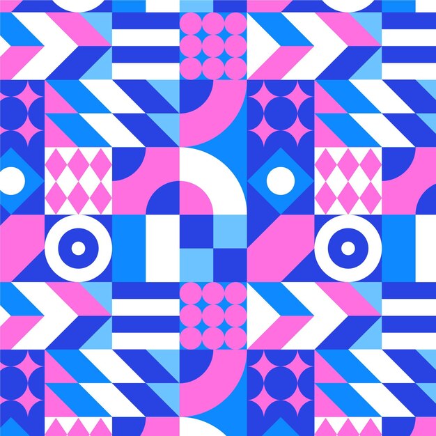 Diseño de patrón de mosaico plano