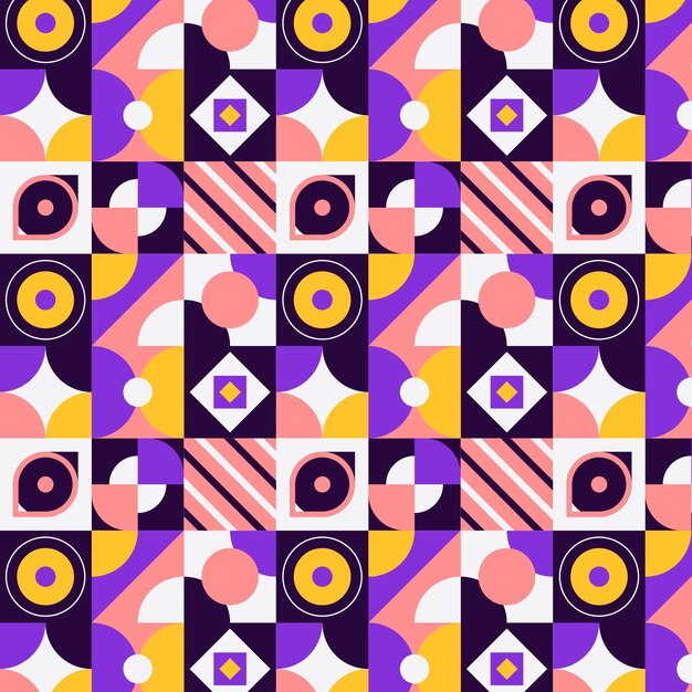 Diseño de patrón de mosaico plano