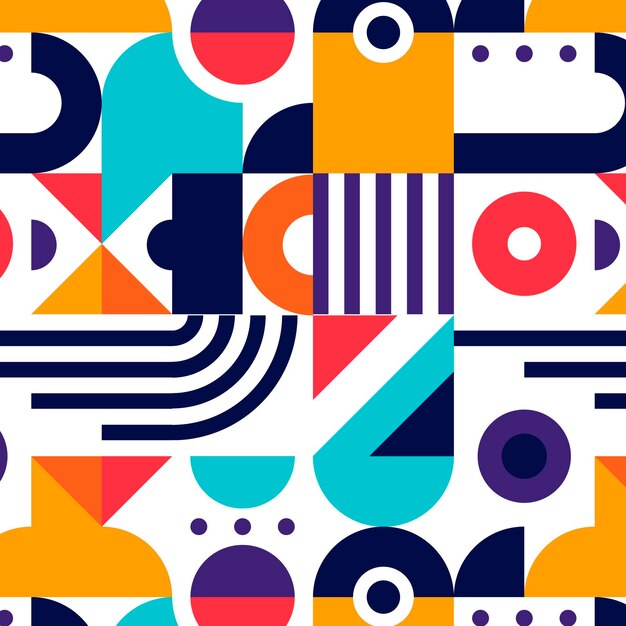 Diseño de patrón de mosaico plano