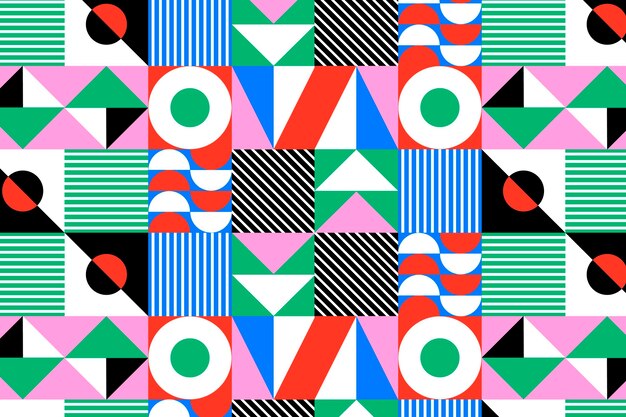 Diseño de patrón de mosaico plano