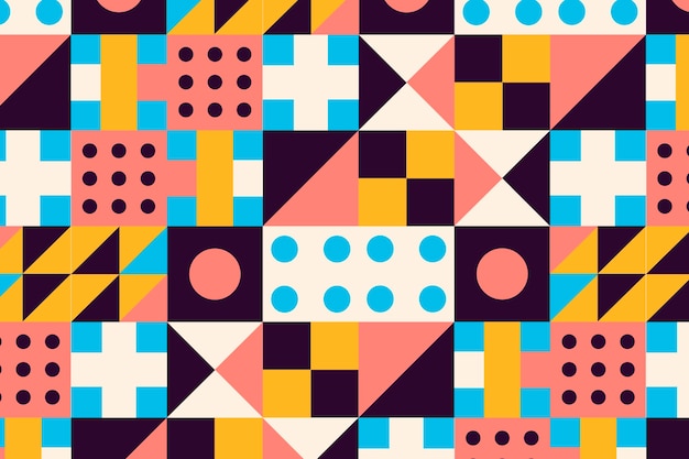 Diseño de patrón de mosaico plano