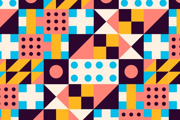 Diseño de patrón de mosaico plano