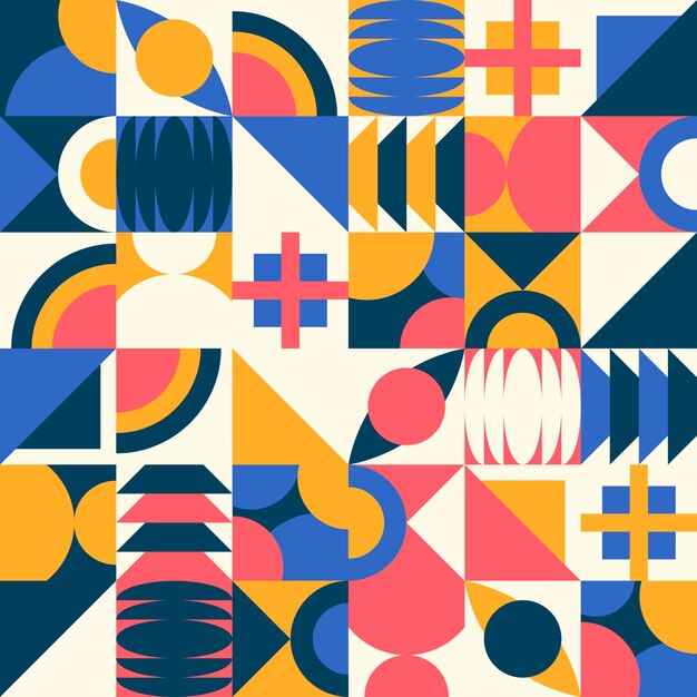 Diseño de patrón de mosaico plano