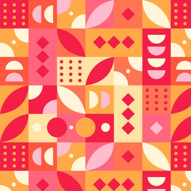 Diseño de patrón de mosaico plano