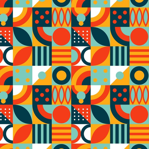 Diseño de patrón de mosaico plano