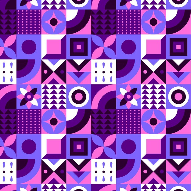 Diseño de patrón de mosaico plano