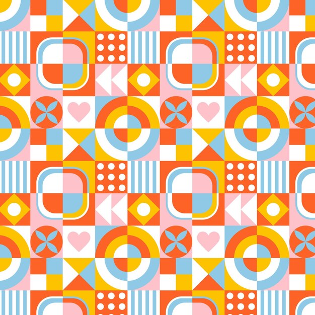 Diseño de patrón de mosaico plano