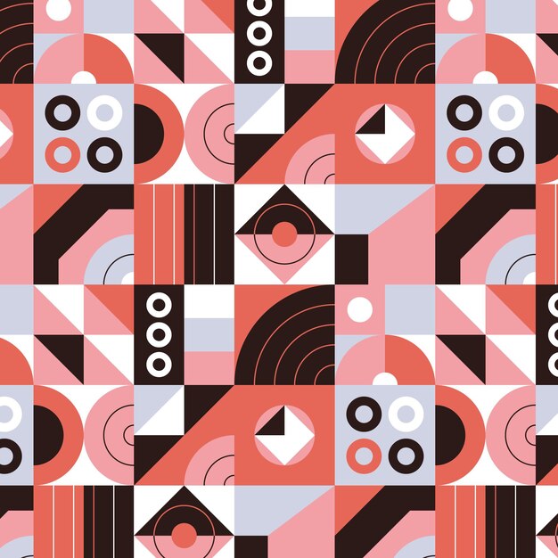 Diseño de patrón de mosaico plano