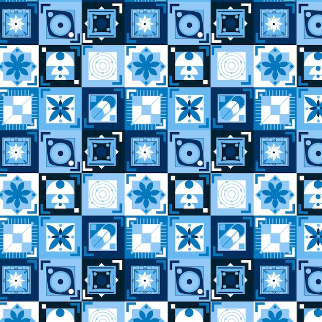 Diseño de patrón de mosaico plano