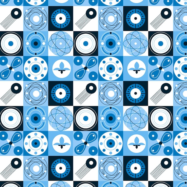 Vector gratuito diseño de patrón de mosaico plano