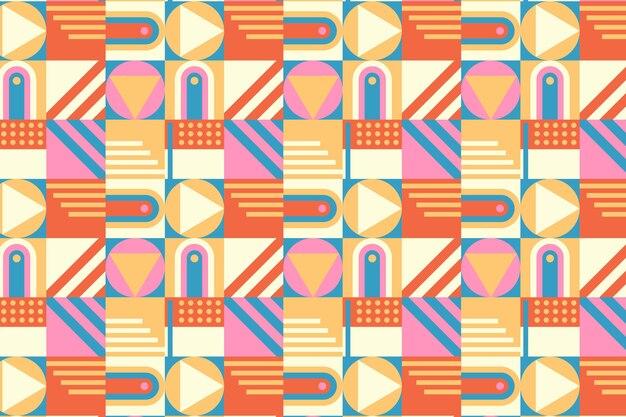 Diseño de patrón de mosaico plano
