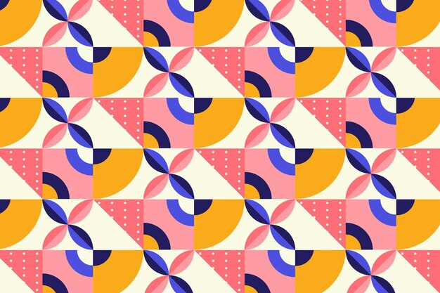 Diseño de patrón de mosaico plano