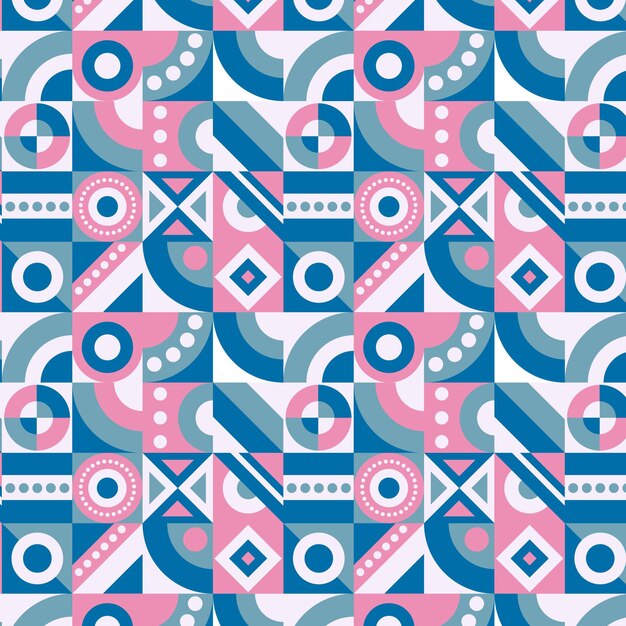 Diseño de patrón de mosaico plano