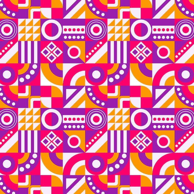 Diseño de patrón de mosaico plano