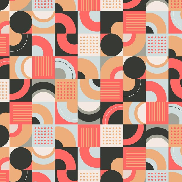 Diseño de patrón de mosaico plano
