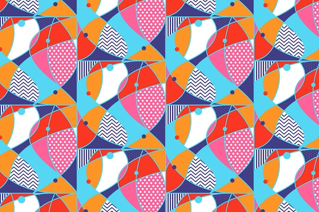 Diseño de patrón de mosaico plano