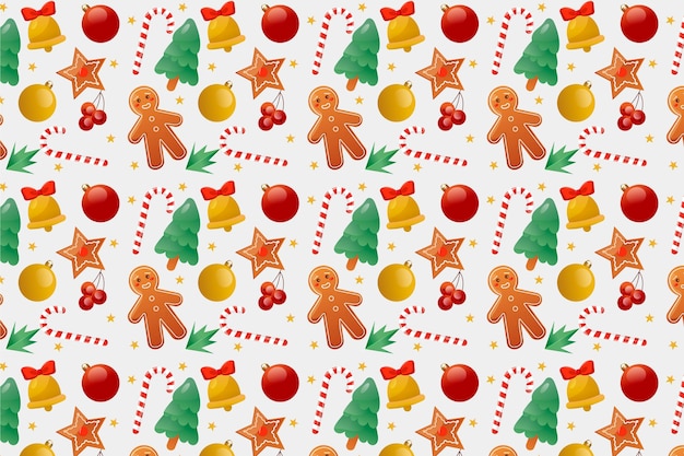 Diseño de patrón de navidad degradado