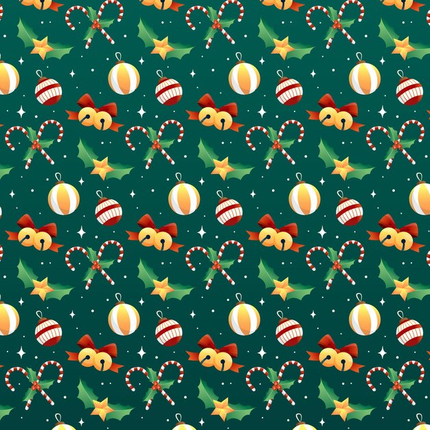 Diseño de patrón de navidad degradado