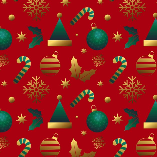 Diseño de patrón de navidad degradado