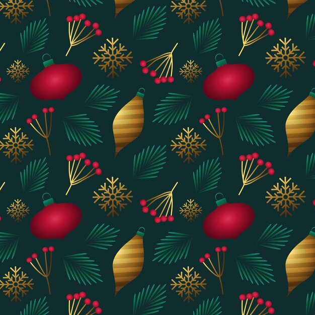 Diseño de patrón de navidad degradado