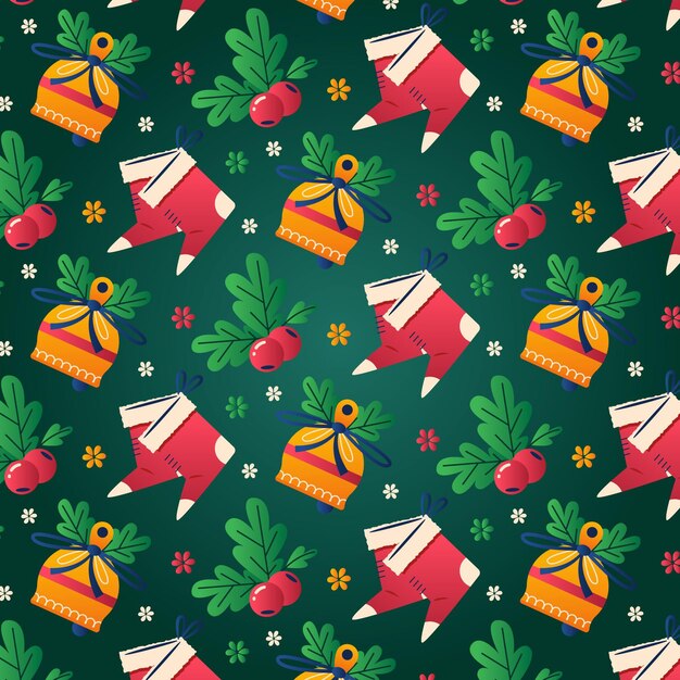 Diseño de patrón de navidad degradado