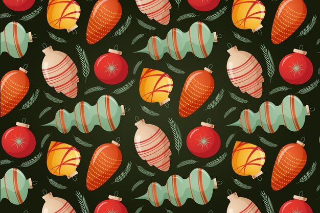 Diseño de patrón de navidad degradado