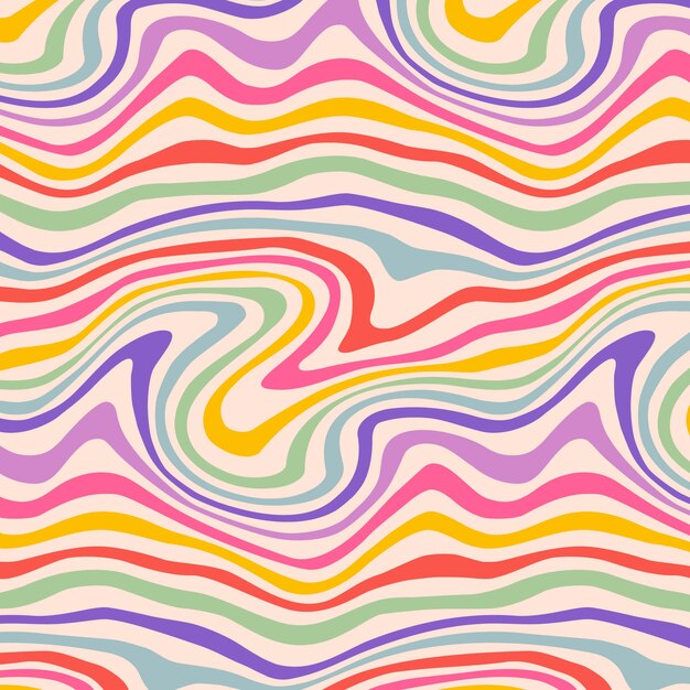 Diseño de patrón ondulado dibujado a mano