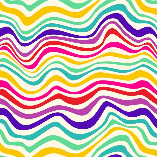 Diseño de patrón ondulado dibujado a mano