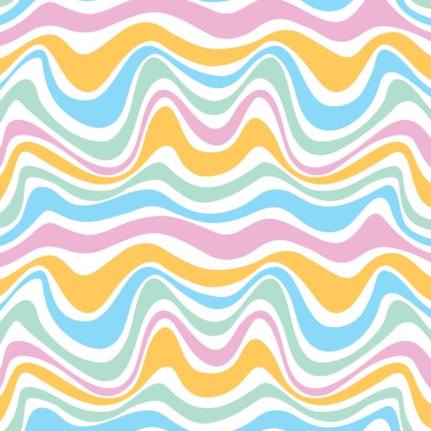 Diseño de patrón ondulado dibujado a mano