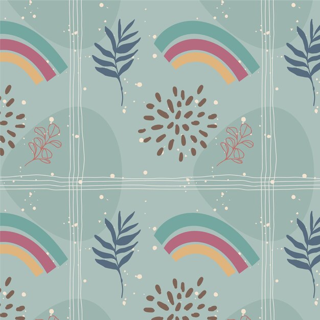 Diseño de patrón de paleta de colores apagados
