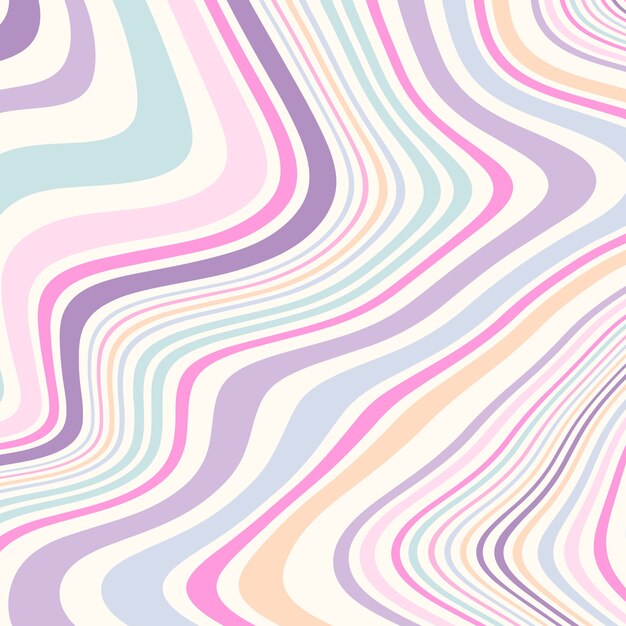 Diseño de patrón de patrón ondulado dibujado a mano