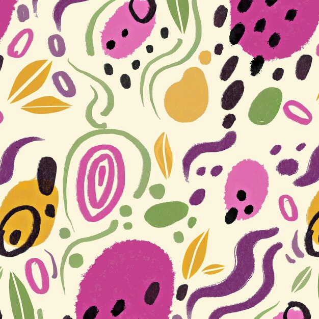 Diseño de patrón de pintura abstracta pintada a mano